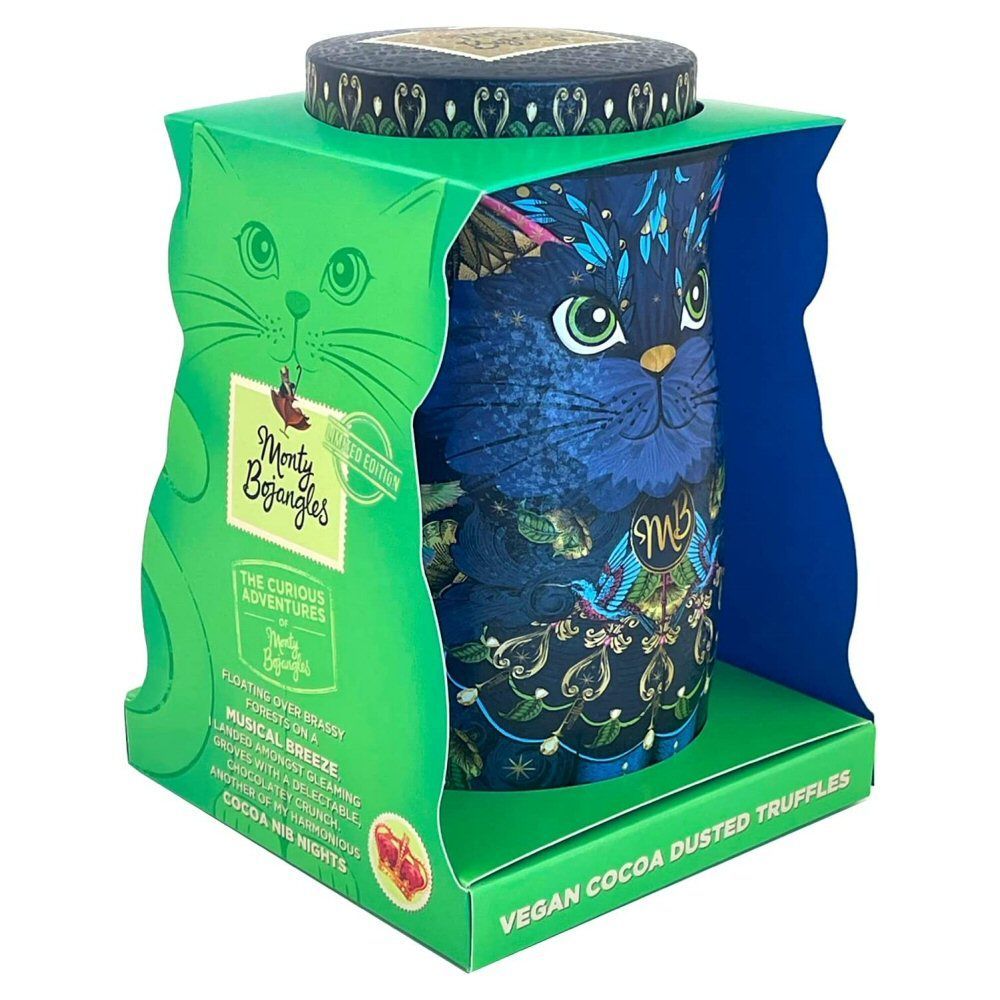 Monty Bojangles 135g Midnight Prince Cocoa Nib Nights Vegan Truffles Tin