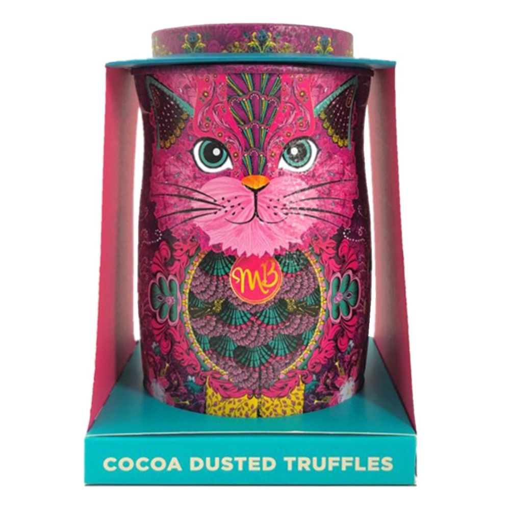 Monty Bojangles 135g Persian Pink Choccy Scoffy Truffles Cat Tin