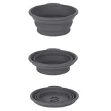 Mountain Paws Silicone Collapsible Dog Bowl - Grey