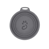 Mountain Paws Silicone Collapsible Dog Bowl - Grey