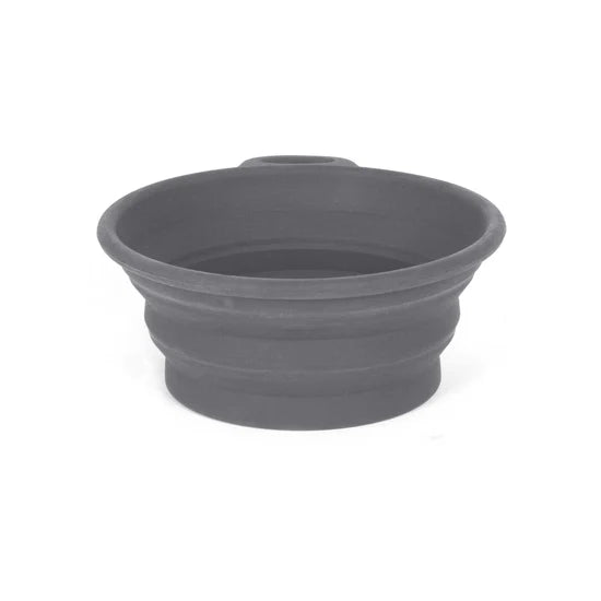 Mountain Paws Silicone Collapsible Dog Bowl - Grey