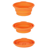 Mountain Paws Silicone Collapsible Dog Bowl - Orange