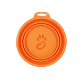Mountain Paws Silicone Collapsible Dog Bowl - Orange