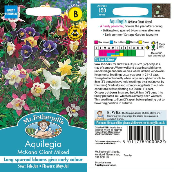 Mr Fothergills Aquilegia McKana Giants Mixed Seeds