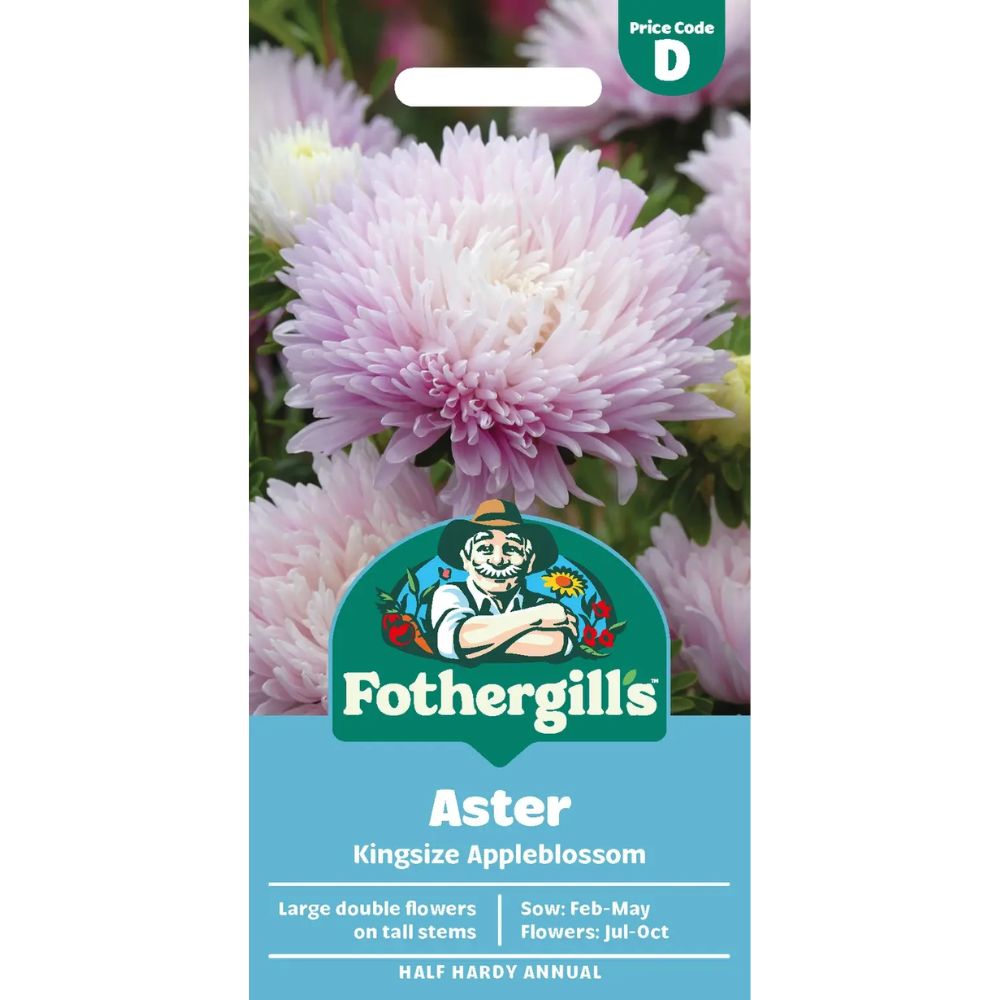 Mr Fothergill's Aster Kingsize Appleblossom Seeds