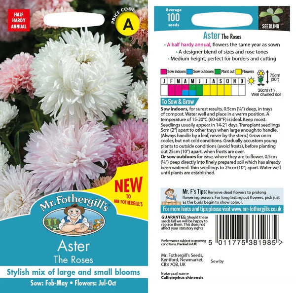 Mr Fothergills Aster The Roses Flower Seeds