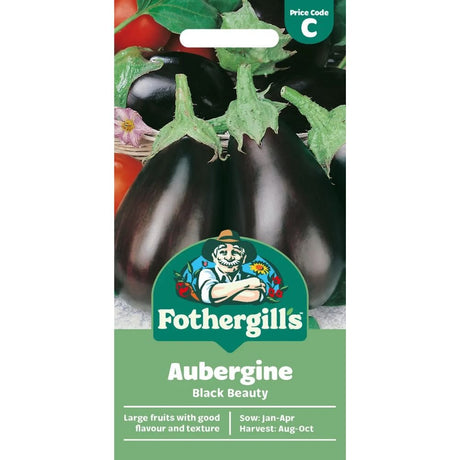 Mr Fothergill's Aubergine Black Beauty Seeds - Old Railway Line Garden Centre