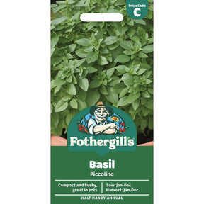 Mr Fothergill's Basil Piccolino Seeds - Old Railway Line Garden Centre