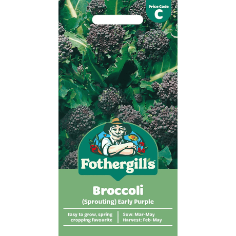 Mr Fothergill's Broccoli (Sprouting) Early Purple Sprouting Seeds - Old Railway Line Garden Centre
