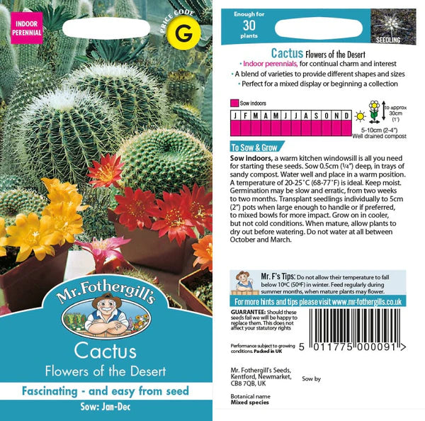 Mr Fothergills Cactus Flowers of the Desert Seeds