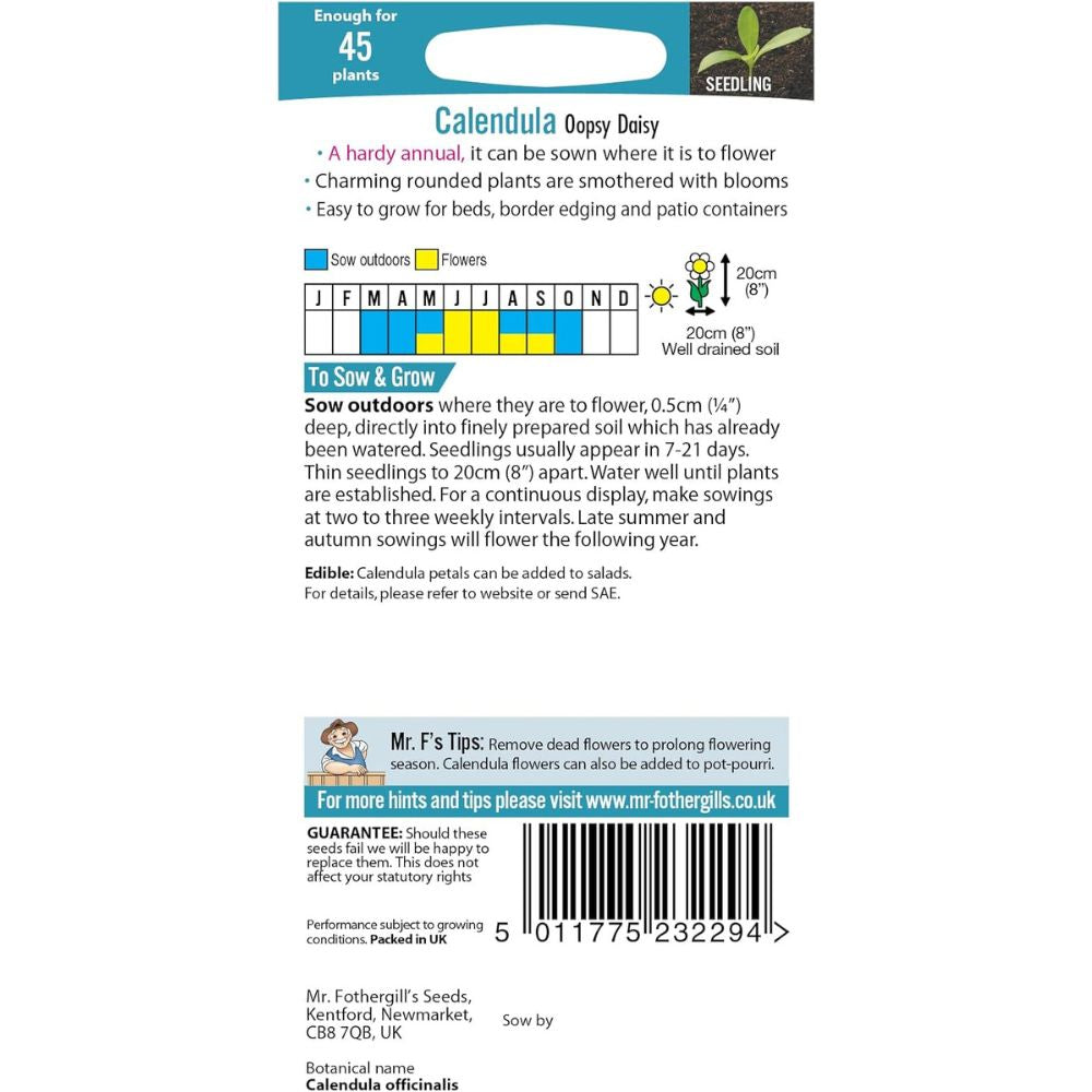 Mr Fothergills Calendula Oopsy Daisy Seeds