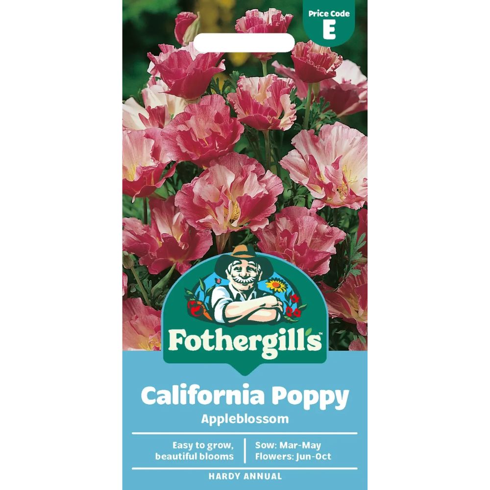 Mr Fothergill's Californian Poppy Appleblossom Pink Seeds
