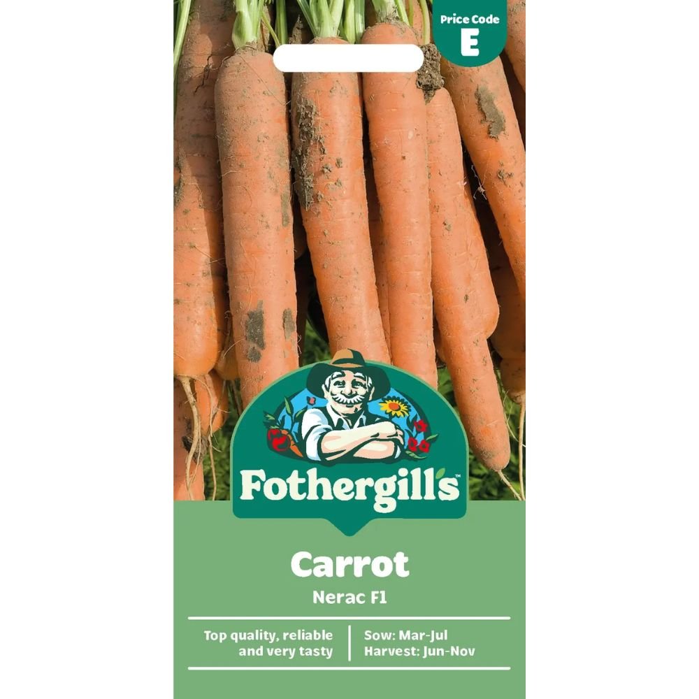 Mr Fothergill's Carrot Nerac F1 Vegetable Seeds - Old Railway Line Garden Centre