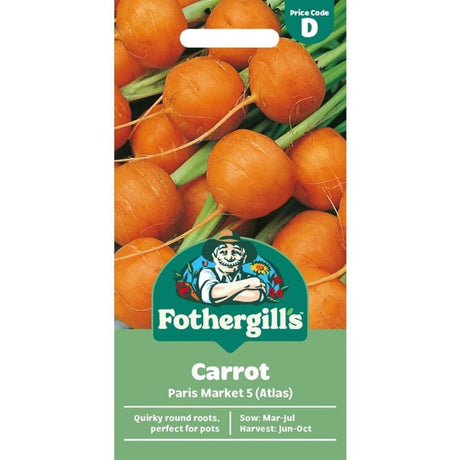Mr Fothergill's Carrot Paris Market 5 - Atlas Seeds - Old Railway Line Garden Centre
