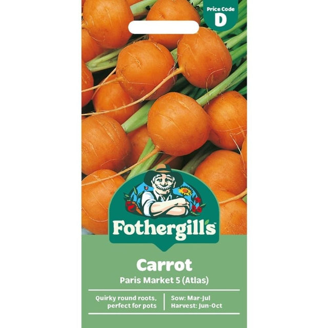 Mr Fothergill's Carrot Paris Market 5 - Atlas Seeds - Old Railway Line Garden Centre