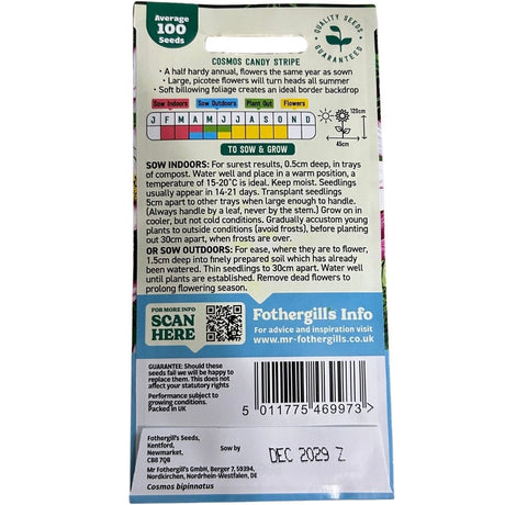 Mr Fothergill's Cosmos Candy Stripe Seeds