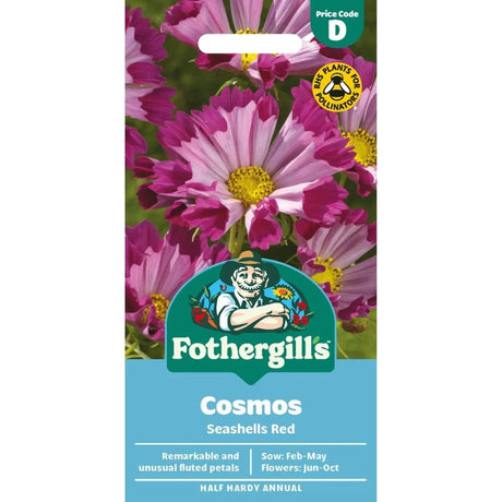 Mr Fothergill's Cosmos Seashells Red Seeds - Old Railway Line Garden Centre