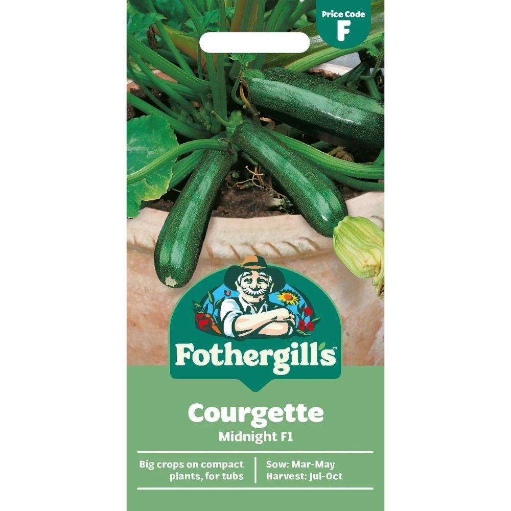 Mr Fothergill's Courgette Midnight F1 Seeds - Old Railway Line Garden Centre