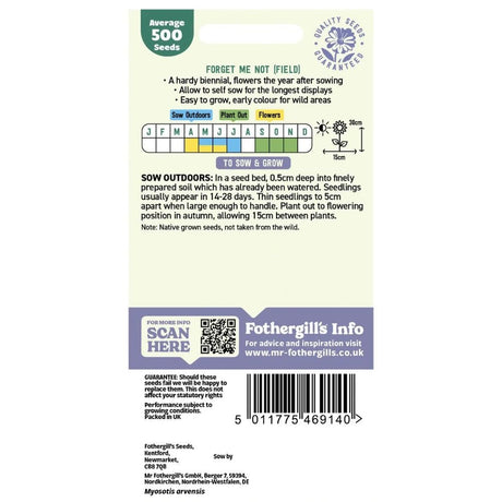 Mr Fothergill's Forget Me Not Mixed Seeds - Old Railway Line Garden Centre