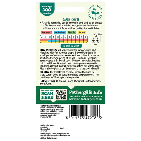 Mr Fothergill's Garlic Chive Seeds - Old Railway Line Garden Centre
