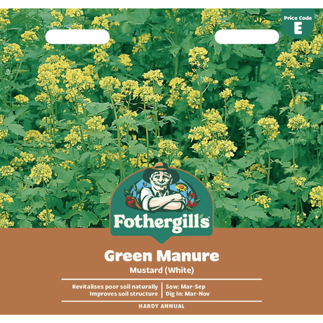Mr Fothergill's Green Manure Mustard (White) Seeds - Old Railway Line Garden Centre