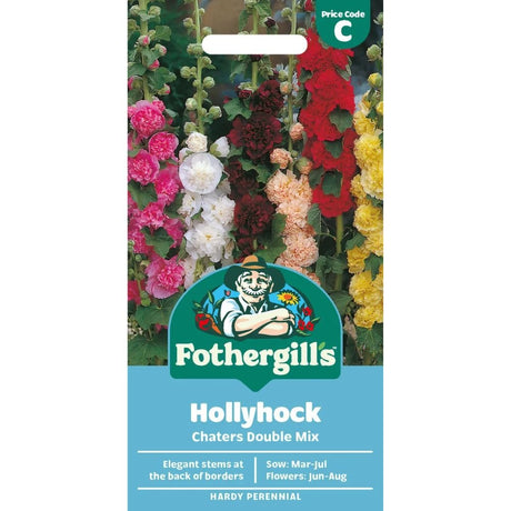 Mr Fothergills Hollyhock Chaters Double Mixed Seeds - Old Railway Line Garden Centre