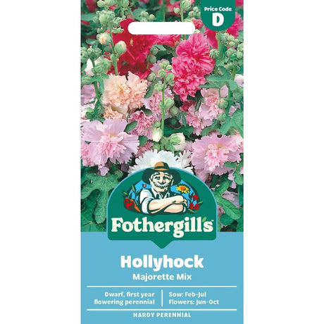 Mr Fothergill's Hollyhock Majorette Mixed Seeds - Old Railway Line Garden Centre