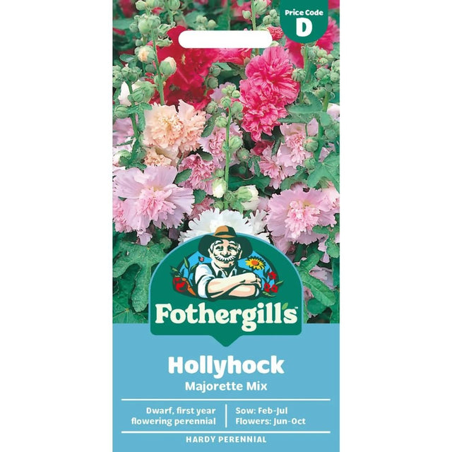 Mr Fothergill's Hollyhock Majorette Mixed Seeds - Old Railway Line Garden Centre