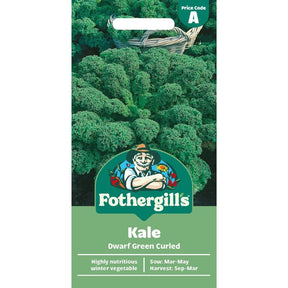 Mr Fothergill's Kale Dwarf Green Curled Seeds - Old Railway Line Garden Centre