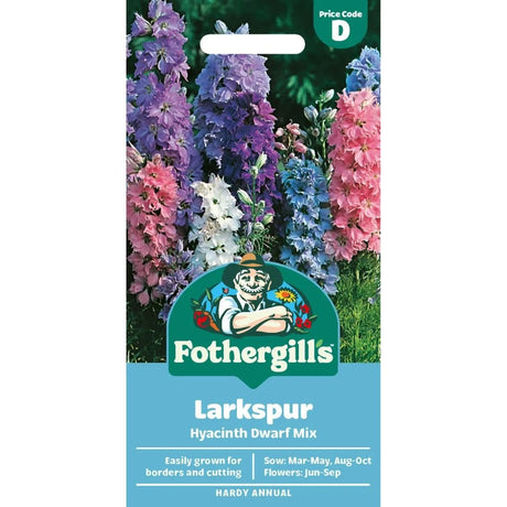 Mr Fothergill's Larkspur Hyacynth Dwarf Mixed Seeds - Old Railway Line Garden Centre