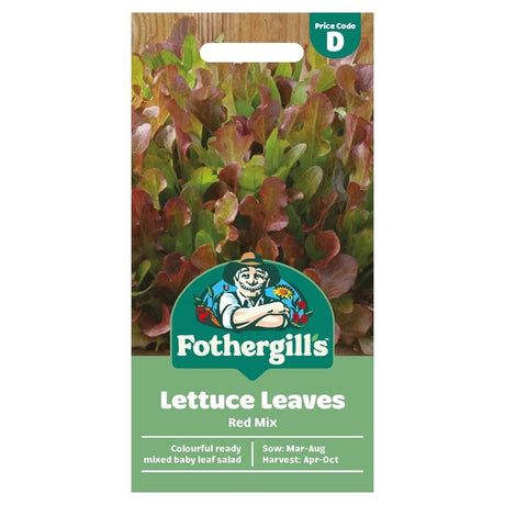Mr Fothergill's Lettuce Leaves Red Mix Seeds - Old Railway Line Garden Centre