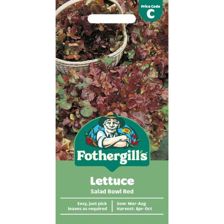 Mr Fothergill's Lettuce Salad Bowl Red Seeds - Old Railway Line Garden Centre