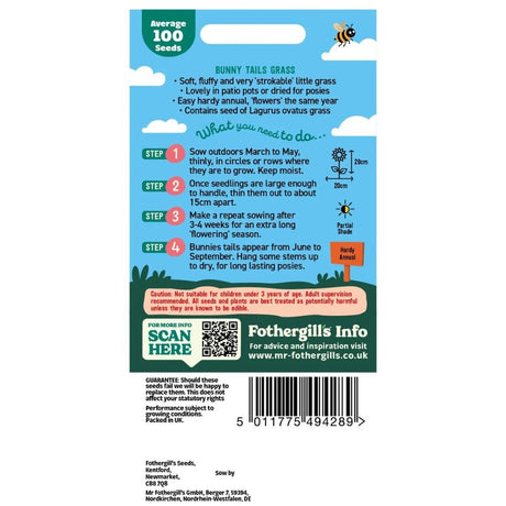 Mr Fothergill's Little Gardeners Bunny Tails Grass Seeds - Old Railway Line Garden Centre