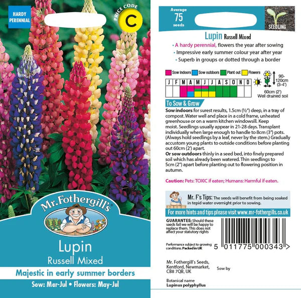 Mr Fothergills Lupin Russell MIxed Seeds