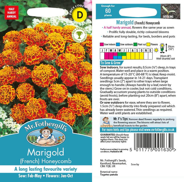Mr Fothergills Marigold (French) Honeycomb Seeds