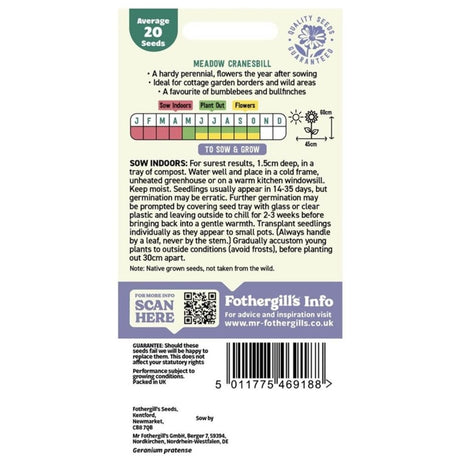 Mr Fothergill's Meadow Cranesbill Seeds - Old Railway Line Garden Centre