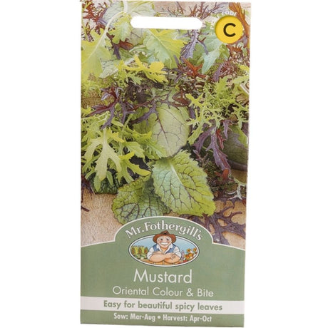 Mr Fothergill's Mustard Colour & Bite Seeds - Old Railway Line Garden Centre