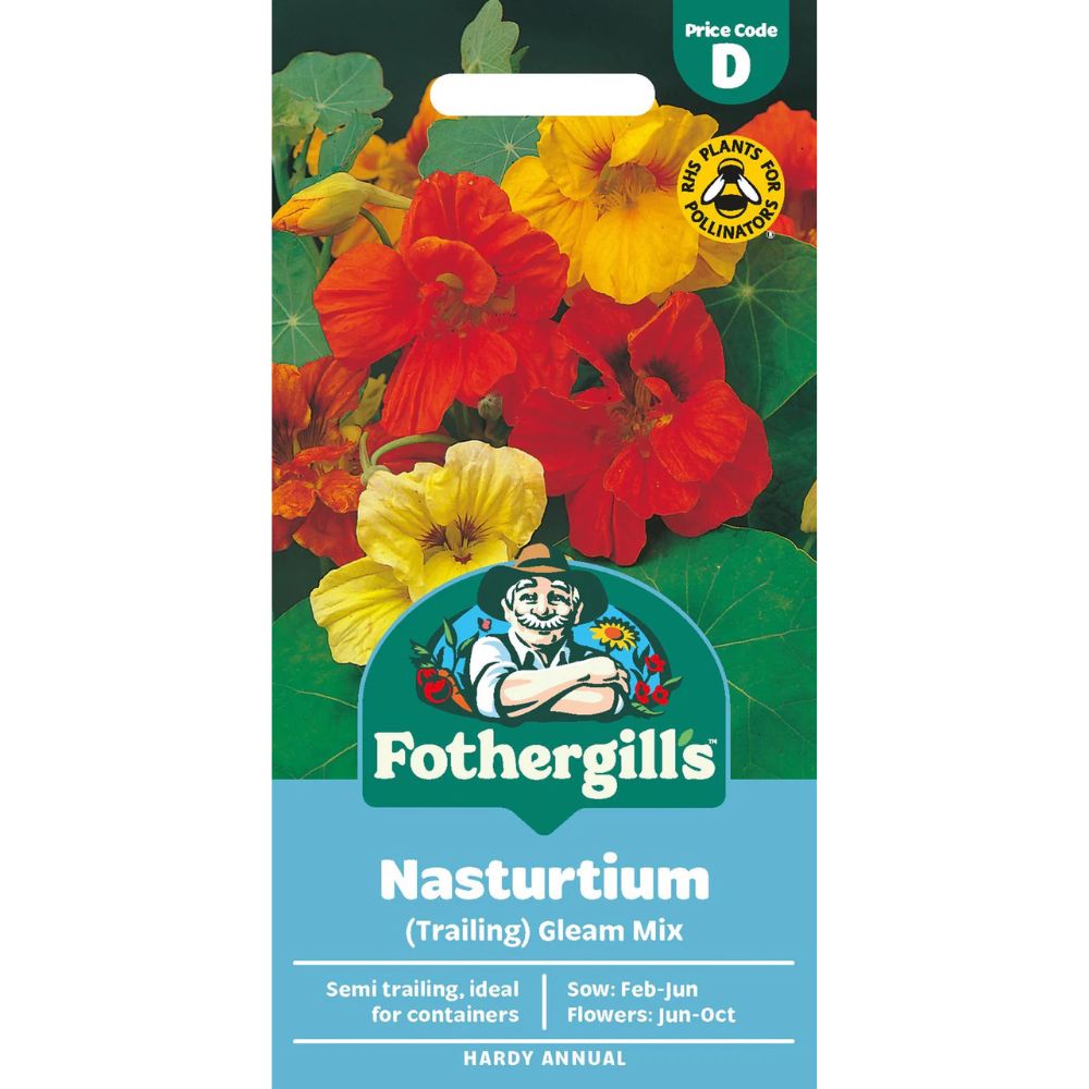 Mr Fothergills Nasturtium Gleam Mixed Seeds - Trailing