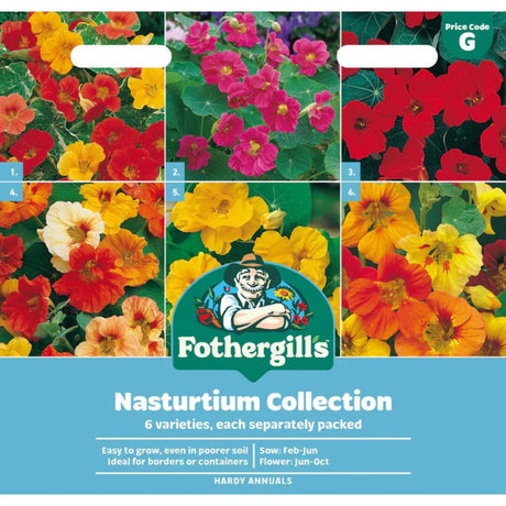 Mr Fothergills Nasturtium Seed Collection - (Pack of 6) - Old Railway Line Garden Centre