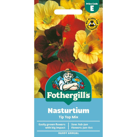 Mr Fothergills Nasturtium Tip Top Mixed Seeds - Old Railway Line Garden Centre