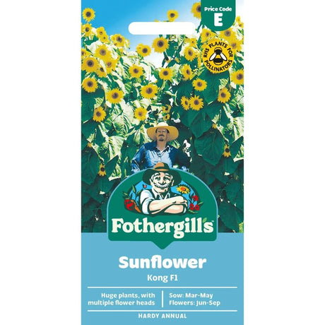 Mr Fothergills Natures Helpers Sunflower Kong F1 Seeds - Old Railway Line Garden Centre