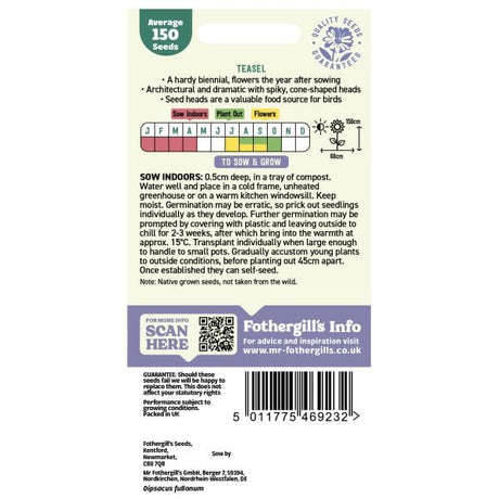 Mr Fothergills Nature's Helpers Teasel Seeds - Old Railway Line Garden Centre