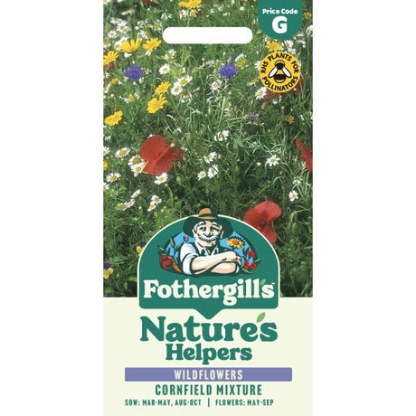 Mr Fothergill's Nature's Helpers Wildflower Cornfield Mixture Seeds - Old Railway Line Garden Centre