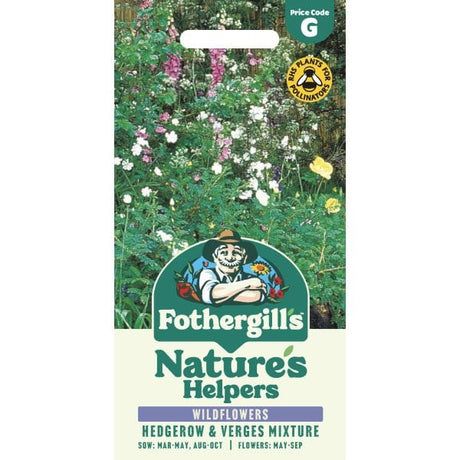 Mr Fothergills Nature's Helpers Wildflower Hedgerow & Verges Seeds - Old Railway Line Garden Centre