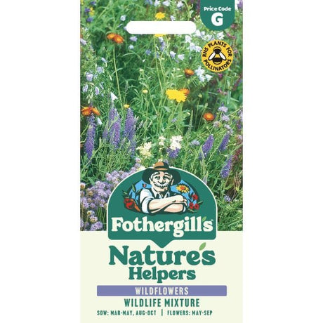Mr Fothergills Nature's Helpers Wildflower Wildlife Seeds Mixture - Old Railway Line Garden Centre