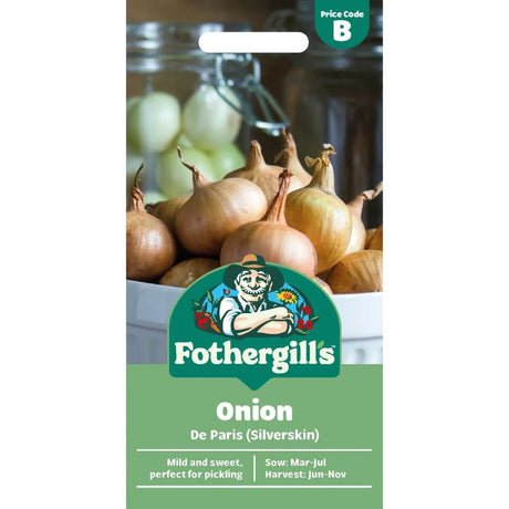 Mr Fothergill's Onion De Paris (Silverskin) Vegetable Seeds - Old Railway Line Garden Centre