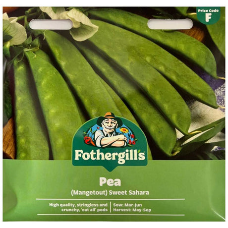 Mr Fothergill's Pea Seeds - Mangetout Sweet Sahara Seeds - Old Railway Line Garden Centre