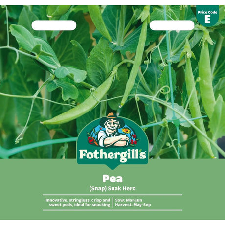 Mr Fothergill's Pea (Snap) Snak Hero Seeds - Old Railway Line Garden Centre