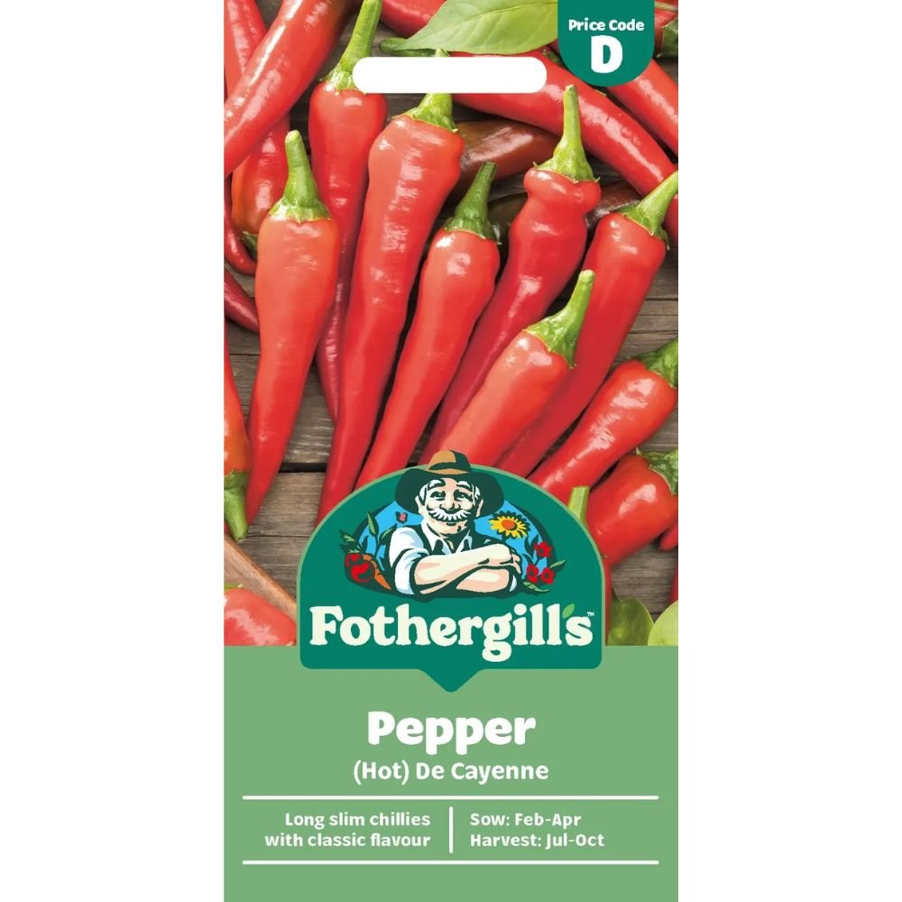 Mr Fothergill's Pepper (Hot) De Cayenne Seeds - Old Railway Line Garden Centre
