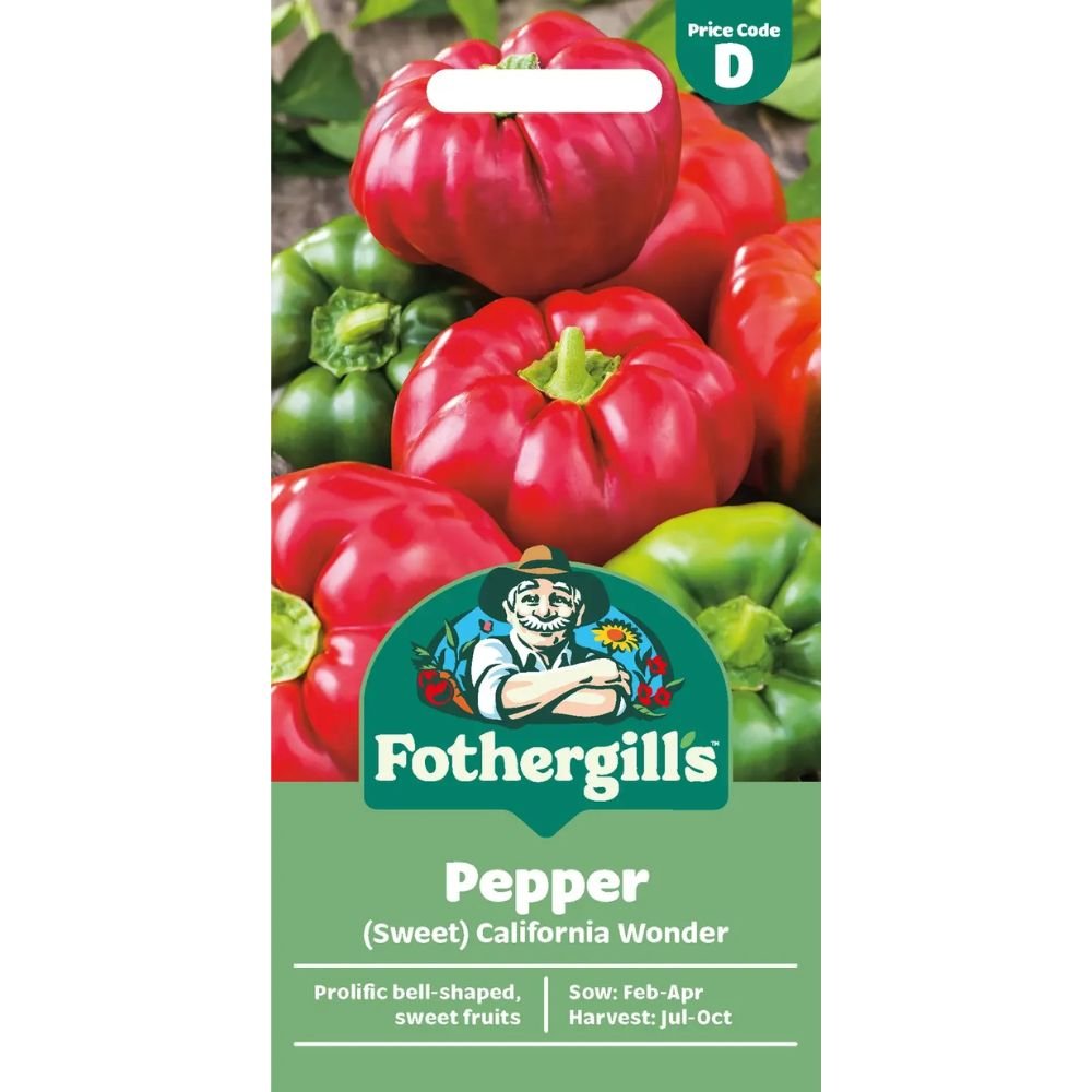 Mr Fothergill's Pepper (Sweet) Californian Wonder Seeds - Old Railway Line Garden Centre
